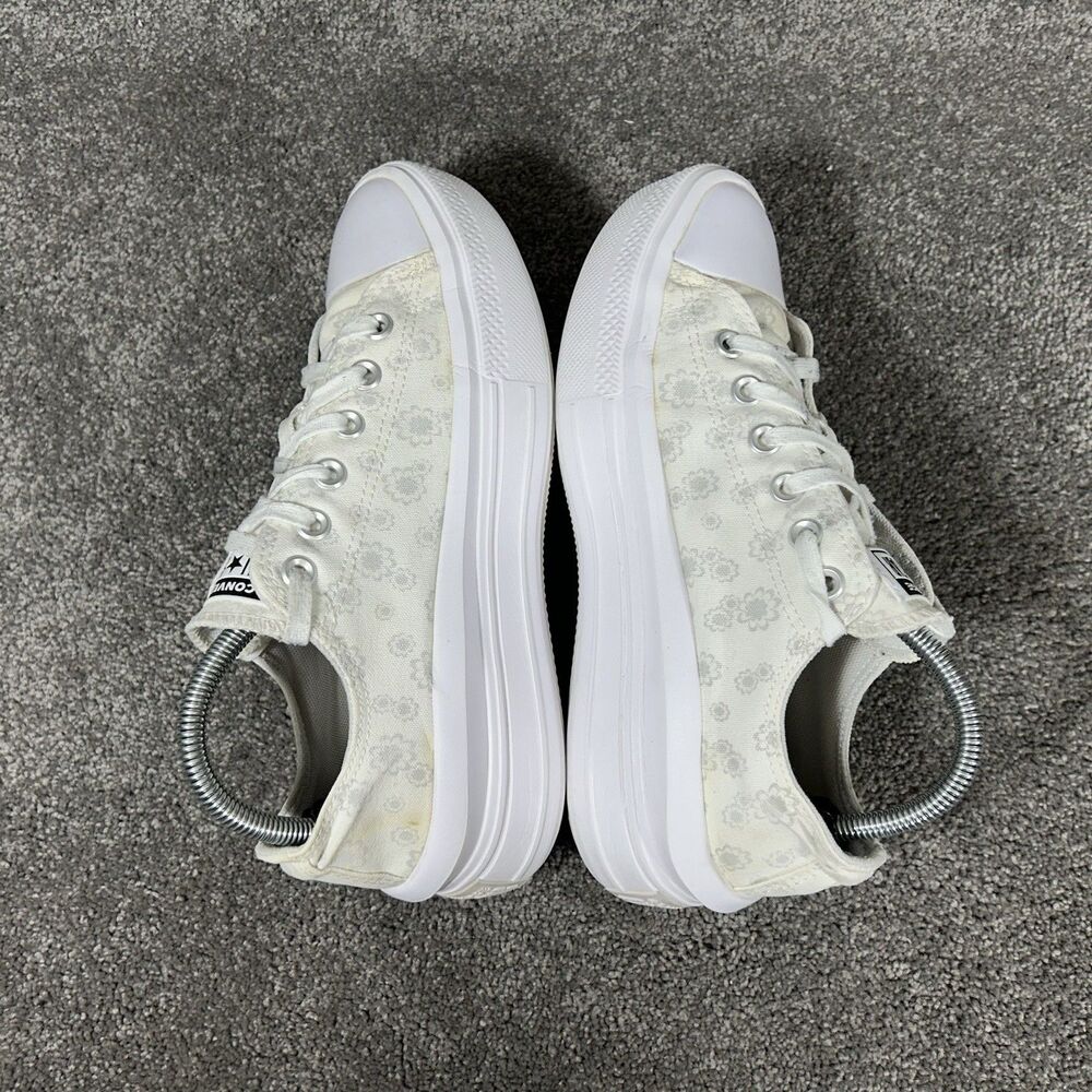 Converse CTAS Move OX A00841C Women's Size 9 Tonal Floral Platform Shoes Used - Picture 8 of 13